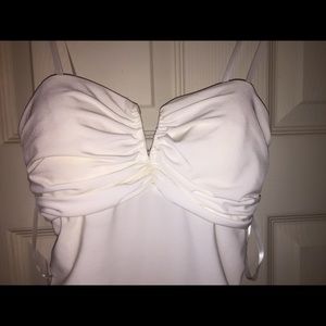 SIMPLE WHITE PROM DRESS